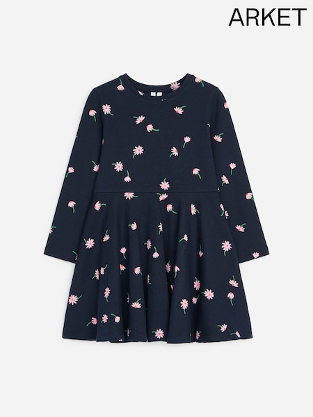 Blue - Arket Printed Jersey Dress