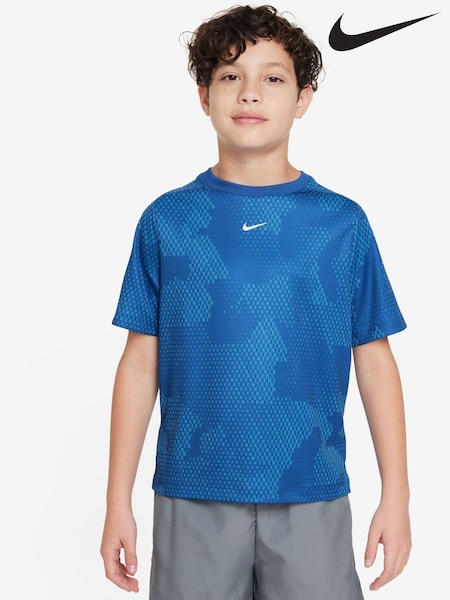 Nike Royal Blue Multi Dri-FIT Short Sleeve T-Shirt (583204) | €15