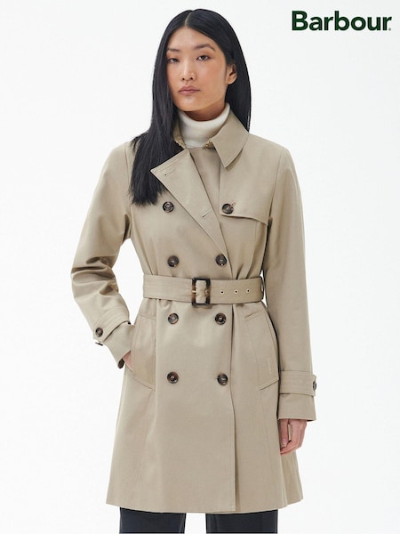 Beige - Barbour® Greta Showerproof Trenchcoat 100% Baumwolle (583217) | 175 €