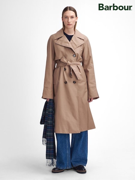 Barbour® Beige Gwyn Showerproof 100% Cotton Trench Coat (583248) | €217