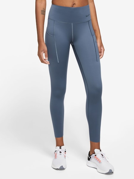Nike Blue Go Firm-Support Mid-Rise 7/8 Leggings with Pockets (583350) | €69