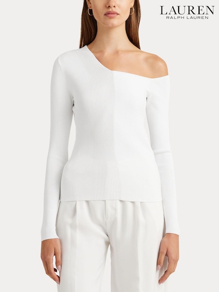 Lauren Ralph Lauren Baroucha One Shoulder Ribbed Jumper (583529) | €108