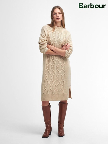 Barbour® Cream Elisha 100% Cotton Knitted Dress (583838) | €256