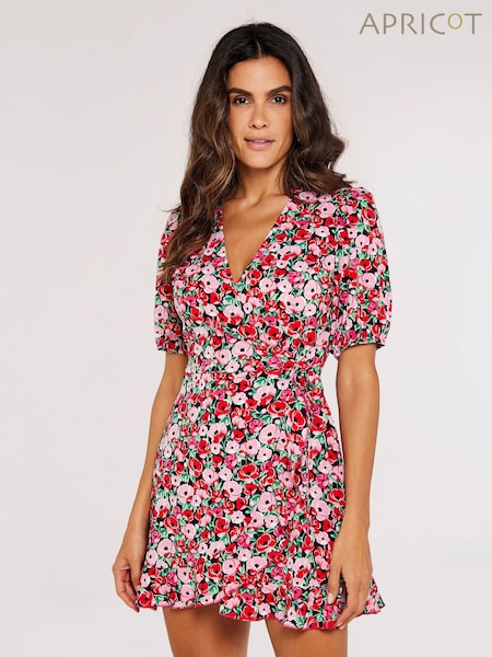 Apricot Pink Printed Floral Playsuit (584049) | €21.50