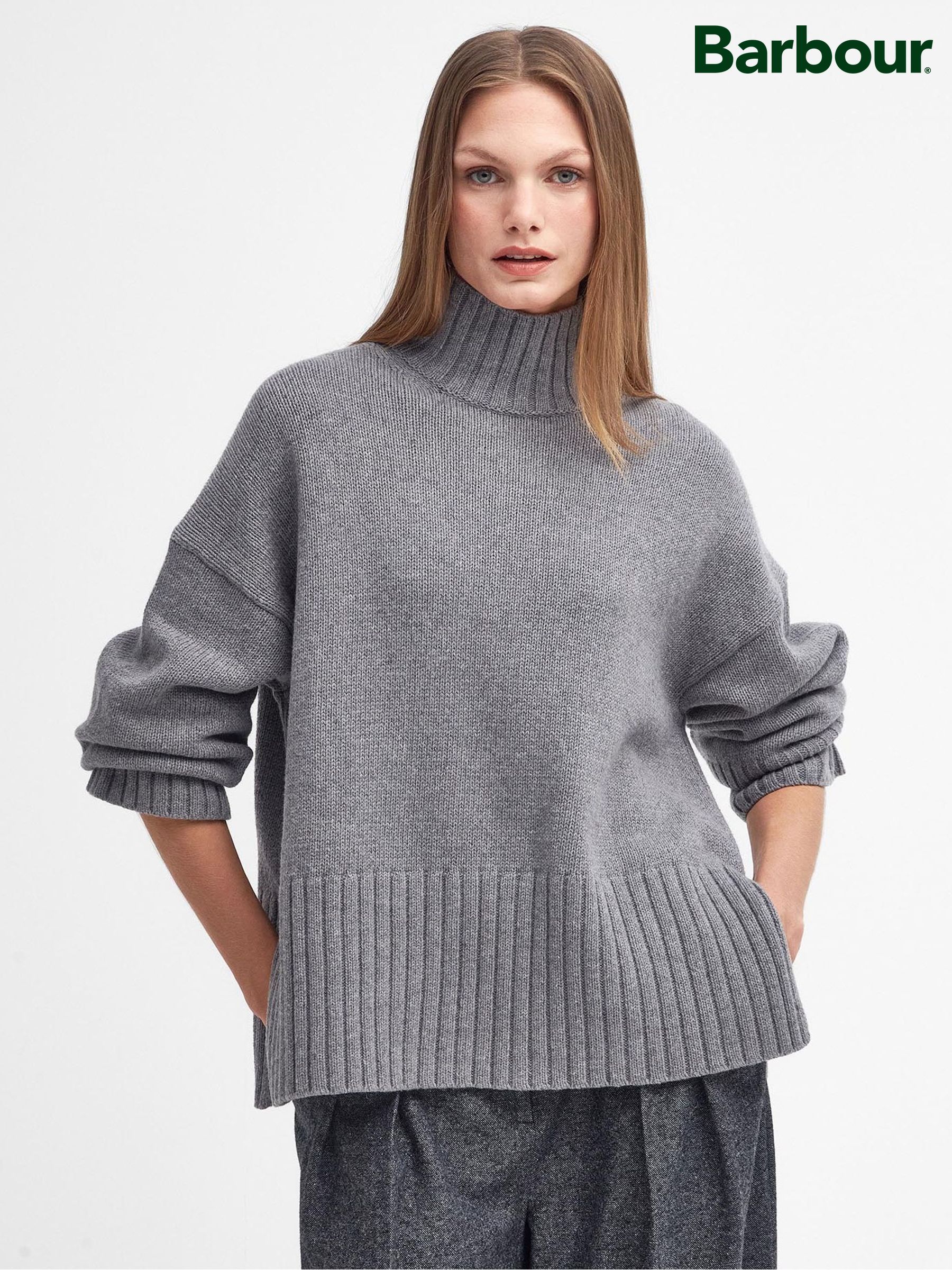 Barbour jumper Grey discount