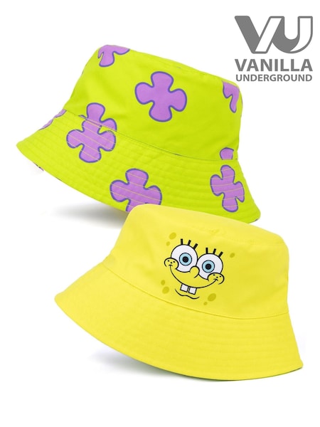 Yellow SpongeBob SquarePants - Vanilla Underground Licensing Reversible Bucket Hat (584089) | 156 LEI