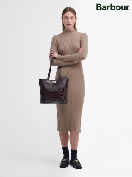 Barbour® Beige Francis Knitted 100% Cotton Midi Dress (584174) | €66