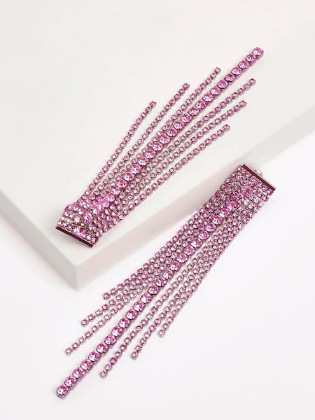Lipsy Jewellery Silver Tone Diamante Cupchain Earrings (584388) | €12.50