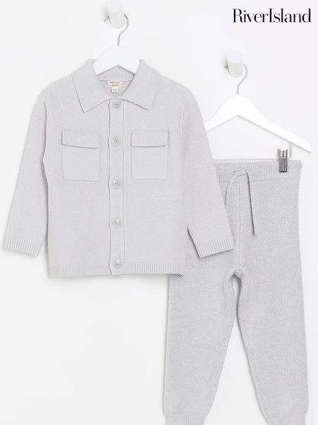 River Island Grey Boys Pocket Shirt And Trousers Set (584937) | €18