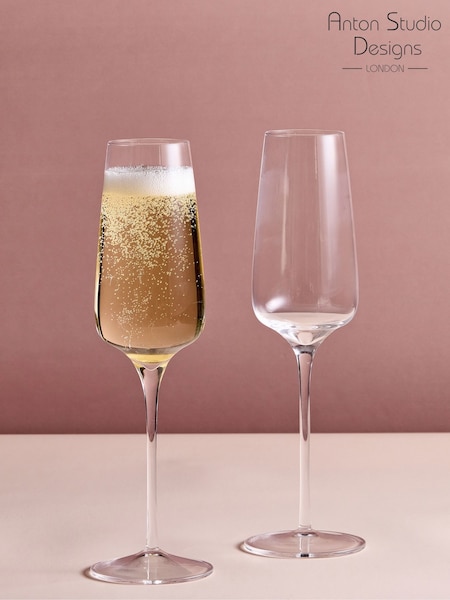 Anton Studio Designs Set Of 2 Juno Champagne Flutes