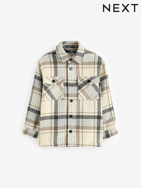 Neutraali - Brushed Check Overshirt (3-16yrs) (585255) | €21 - €27
