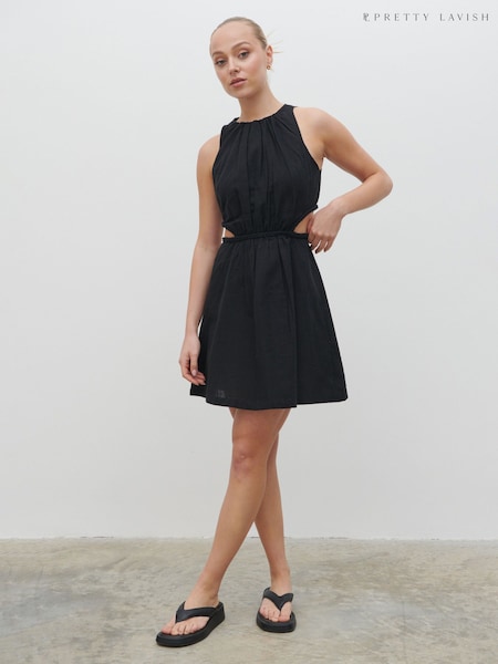 Pretty Lavish Black Melody Cut Out Mini Dress (585393) | €34
