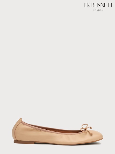 LK Bennett Natural Trilly Ballerina Flats (585460) | €203