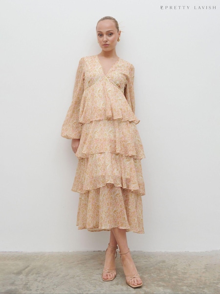 Pretty Lavish Ditsy Animal Sorbet Ditsy Animal Ruffle Ashton Midaxi Dress (585596) | €47.50