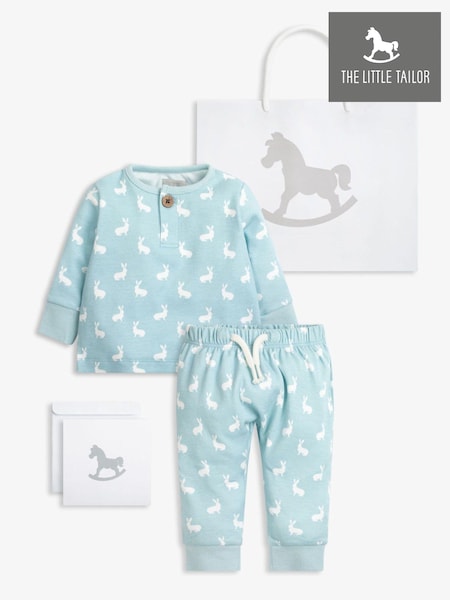 The Little Tailor Baby 2 Piece Jersey Bunny Print 100% Cotton Gift Set (585658) | ₪121