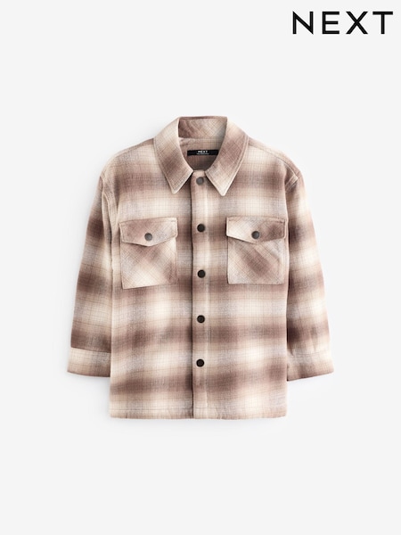 Ecru Check Borg Lined Shaket (3-16yrs) (586054) | €31 - €37