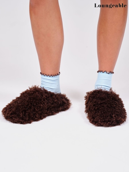 Light Brown - Loungeable Cosy Mule Slippers