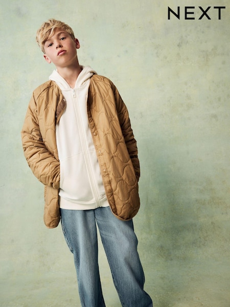 بني - Quilted Bomber Shacket (3-16yrs) (586144) | ‏67 د.إ.‏ - ‏ 82‏ د.إ.