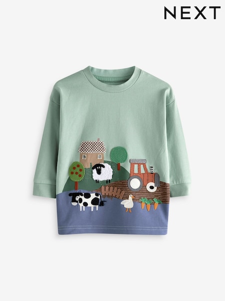 Grün Bauernhof - 100% Cotton Long Sleeve Character T-Shirt (3mths-7yrs) (586199) | 7 € - 9 €