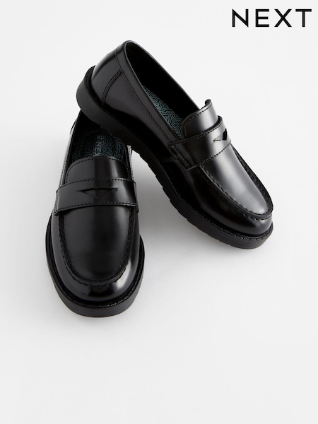 črna - Leather Chunky Loafers (586265) | € 25 - € 30
