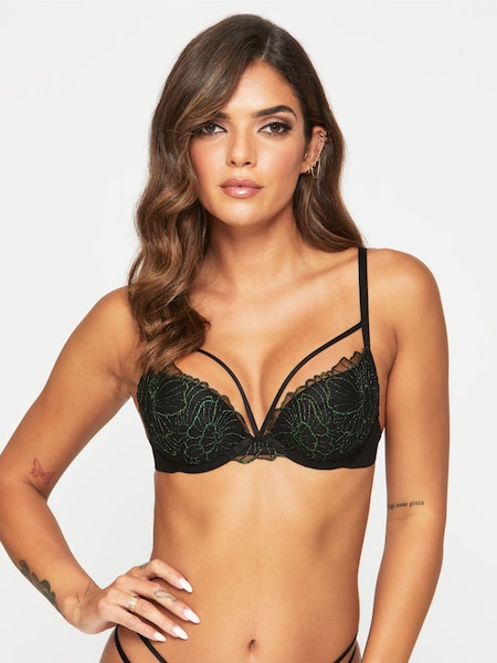 Ann Summers Dreamland Glitter Padded Plunge Black Bra (586416) | €13