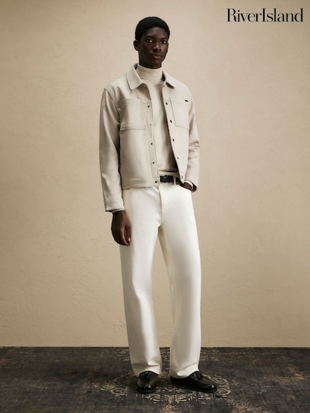 Natural - Regular River Island Suedette Jacket