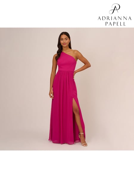 Rosa - Adrianna Papell One Shoulder Chiffon Gown (586727) | kr2 930