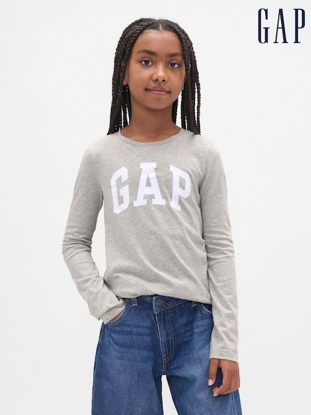 Grey - Gap Logo Short Sleeve T-shirt (4-13yrs)