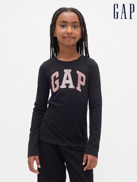 Black - Gap Logo Short Sleeve T-shirt (4-13yrs)