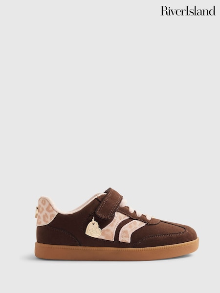 Brown - River Island Velcro Trainers