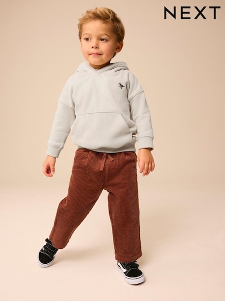 Rust Brown Textured Corduroy 100% Cotton Pull On Trousers (3mths-7yrs) (587024) | R$ 100 - R$ 120