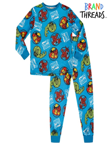 Sininen - Brand Threads Marvel Boys Fleece Pyjama Set (587179) | €21