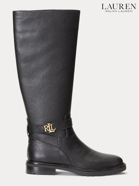 Lauren Ralph Lauren Hallee Tumbled Leather Tall Boot (587664) | €147