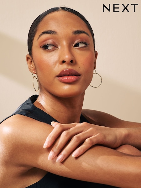 Guld ton - Circle Drop Earrings (587699) | kr110