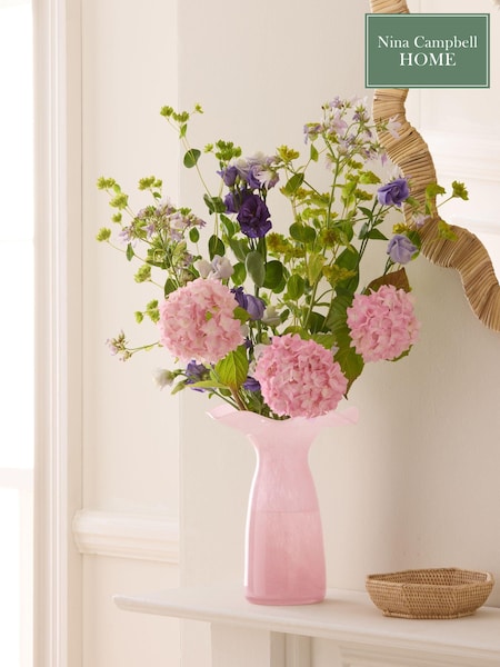 Nina Campbell Pink Fluted Medium Flower Vase (588393) | €54