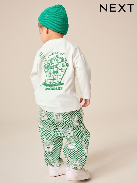 Cream Noodle - Long Sleeve Back Graphic T-shirt (3mths-10yrs)