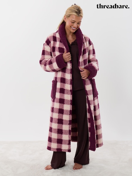 Red - Threadbare Borg Dressing Gown