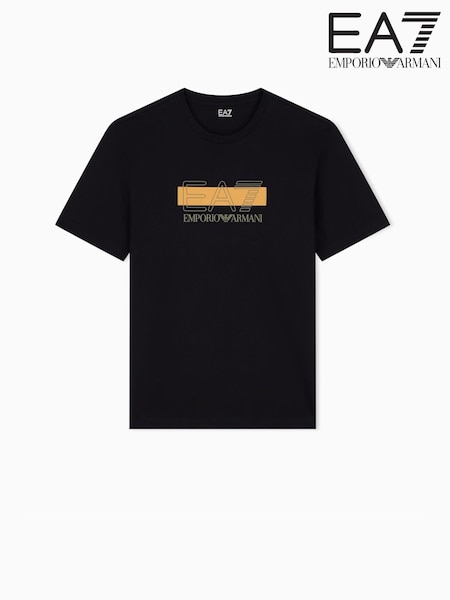 Sort - Regular Ea7 Regular --fit Logo T-shirt