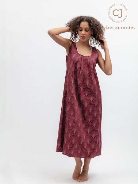 Marrón - Camisón largo con estampado geométrico de Cyberjammies