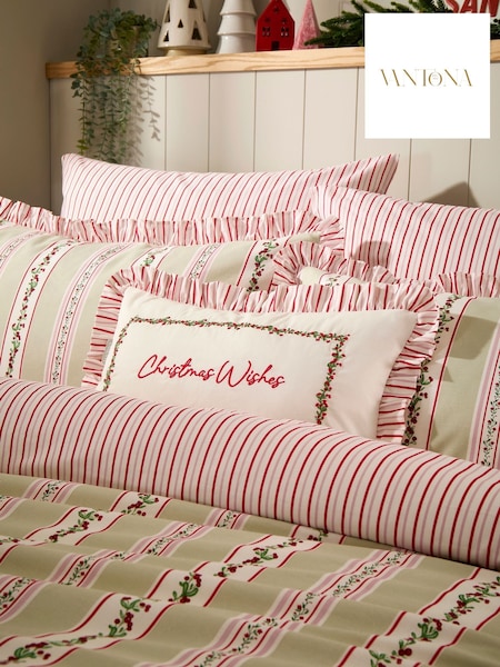 Vantona Christmas Ditsy Rows Cushion