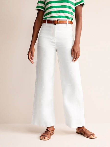Boden 100% Cotton Westbourne Linen Trousers (590243) | 469 LEI