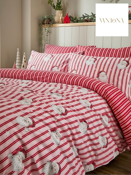 Vantona Christmas Kitsch Santa Duvet Cover And Pillowcase Set