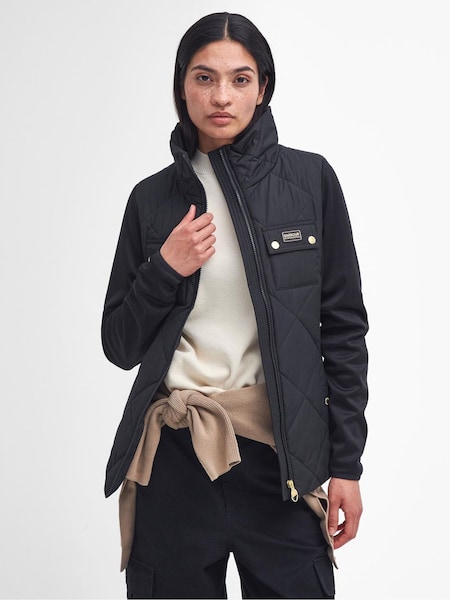 Barbour® International Rubins Box Quilted Jersey Black Jacket (590934) | €185