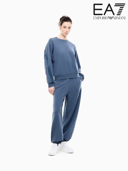 Blue - Ea7 Regular-fit Logo Tracksuit