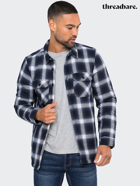 Threadbare 100% Cotton Check Borg Lined Shacket (590988) | 146 LEI