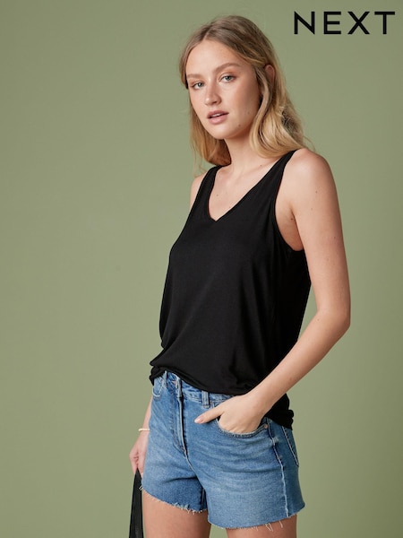 Black Slouch Vest (591595) | AED17