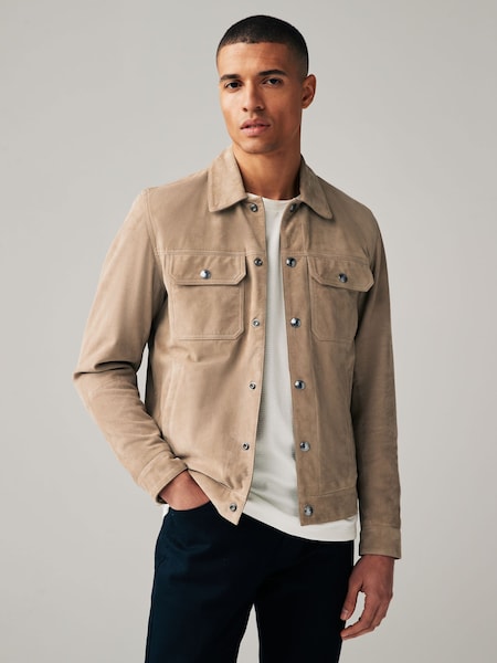 Neutral Suede Trucker Jacket (591899) | €40