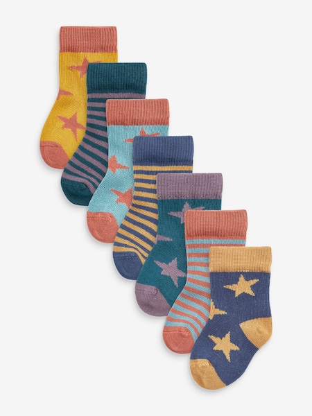 Blue Star/Stripe Baby Socks 5 Pack (0mths-2yrs) (592056) | €5