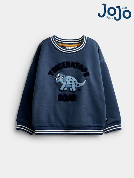 Blue Triceratops - Jojo Maman Bébé Sweatshirt