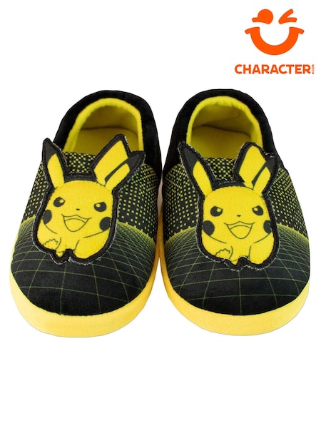 Character Black Pokemon Fleece Printed Slippers (592197) | 84 QAR